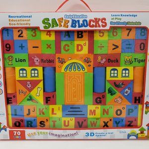 New 70pc Foam Blocks with Alphabet and Number